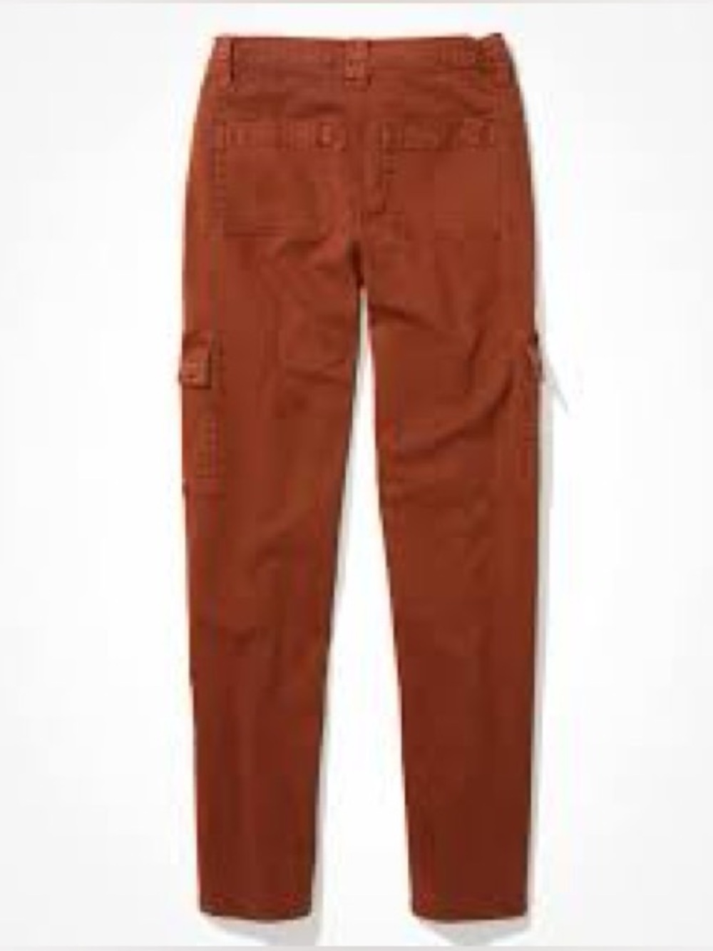 Women’s American Eagle Stretch waist band Straight Cargo Pants in Rust